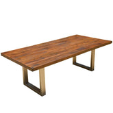 Industrial Contemporary Rustic Solid Wood Large Dining Table Natural